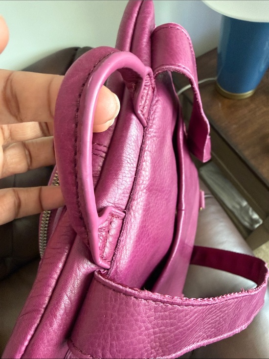 American Leather Co. Magenta/plum Leather Backpack main image 11